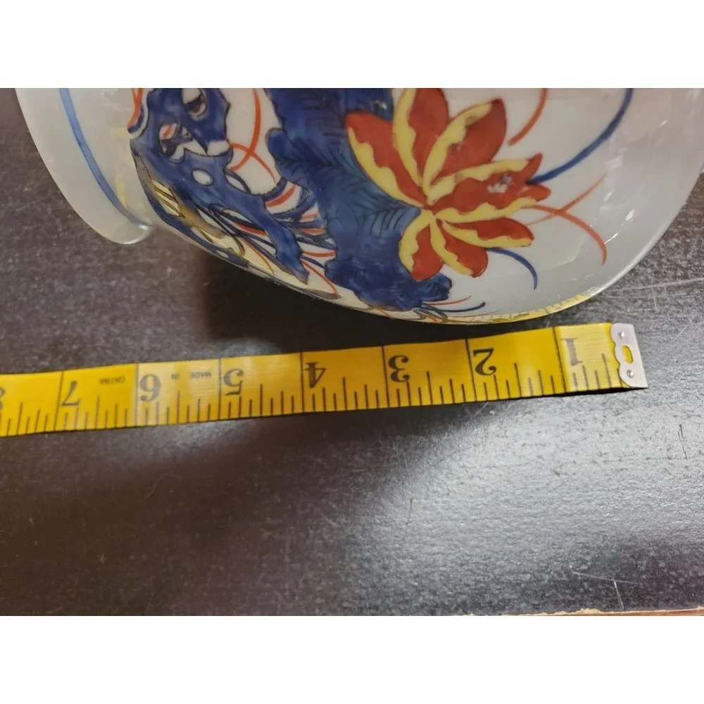 Vintage Vase - floral design - ACF Japanese Porcelain Ware - Decorated in Hong K